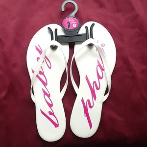 🌻 NEW Baby Phat Sandals White and Pink Size 8